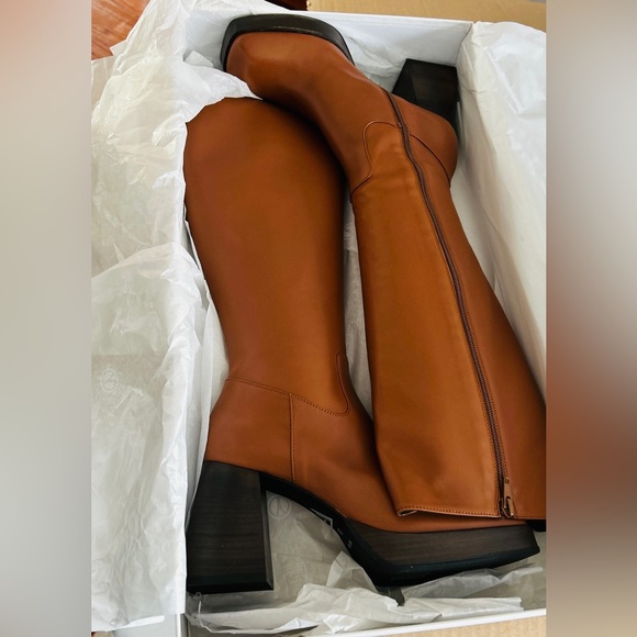 NWB! talian made giampaolo viozzi leather heeled boot size 8 - Picture 4 of 4